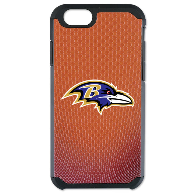 Funda para teléfono de los Baltimore Ravens con textura de grano de piedra y diseño clásico de fútbol para iPhone 6