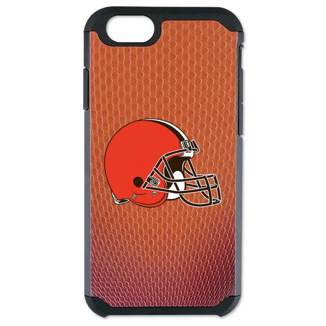 Funda para teléfono de los Cleveland Browns con textura de grano de piedra y diseño clásico de fútbol para iPhone 6