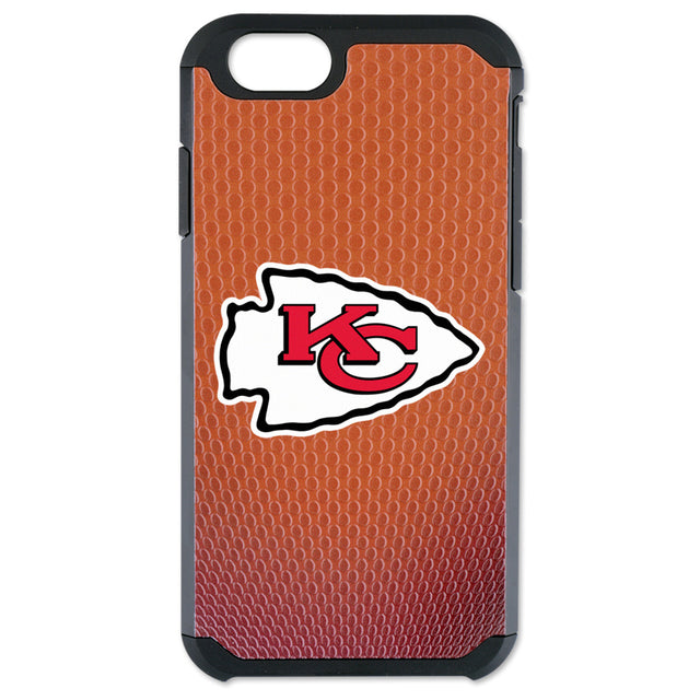 Funda para teléfono de los Kansas City Chiefs con textura de grano de piedra y diseño clásico de fútbol para iPhone 6