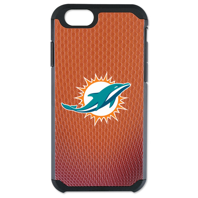 Funda para iPhone 6 con textura granulada y diseño clásico de fútbol de los Miami Dolphins