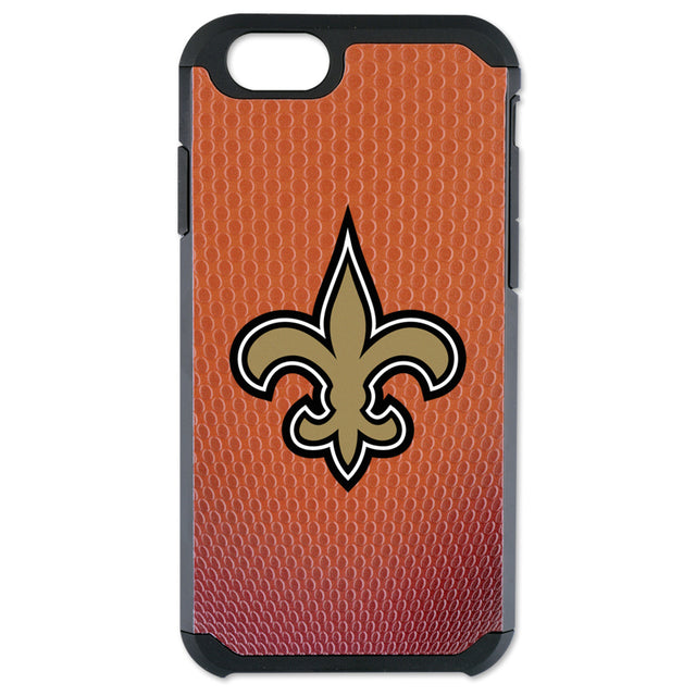 Funda para teléfono de los New Orleans Saints con textura de grano de piedra y diseño clásico de fútbol para iPhone 6