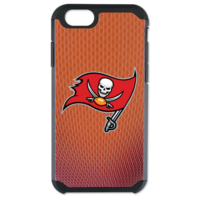 Funda para teléfono de los Tampa Bay Buccaneers con textura de grano de piedra y diseño clásico de fútbol para iPhone 6