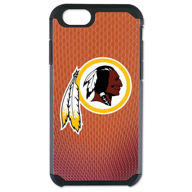 Funda para teléfono Washington Redskins con textura de grano de piedra y diseño clásico de fútbol para iPhone 6