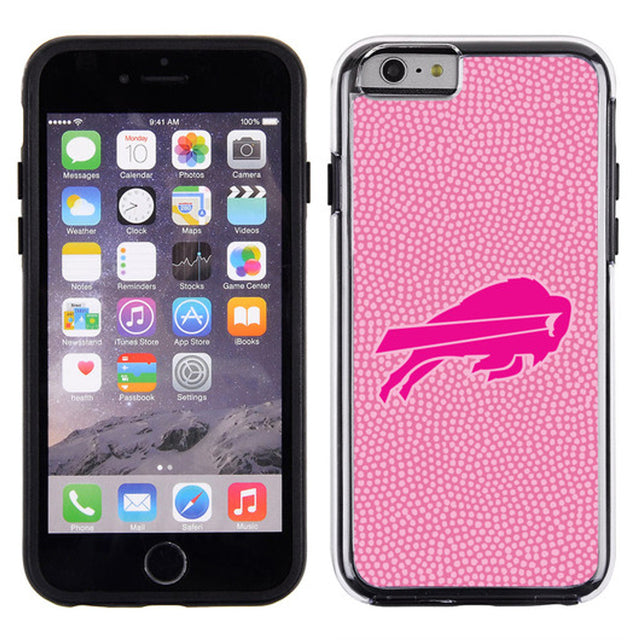 Funda para teléfono Buffalo Bills con textura de grano de piedra y diseño de fútbol rosa para iPhone 6