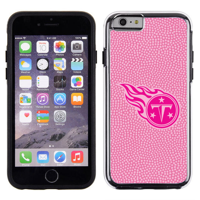 Funda para teléfono Tennessee Titans con textura de grano de piedra y fútbol rosa para iPhone 6 CO