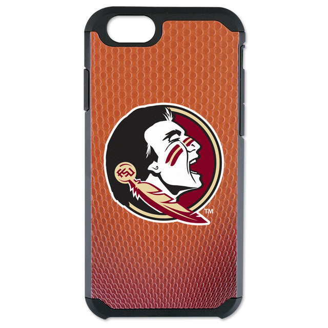 Funda para teléfono Florida State Seminoles con textura de grano de piedra y fútbol clásico para iPhone 6 CO