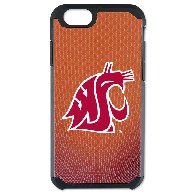 Estuche para iPhone 6 con textura granulada y diseño clásico de fútbol de los Washington State Cougars