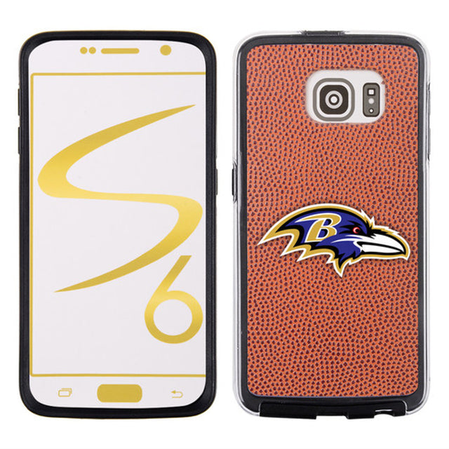 Funda para teléfono de los Baltimore Ravens con textura de grano de piedra y diseño clásico de fútbol para Samsung Galaxy S6 CO