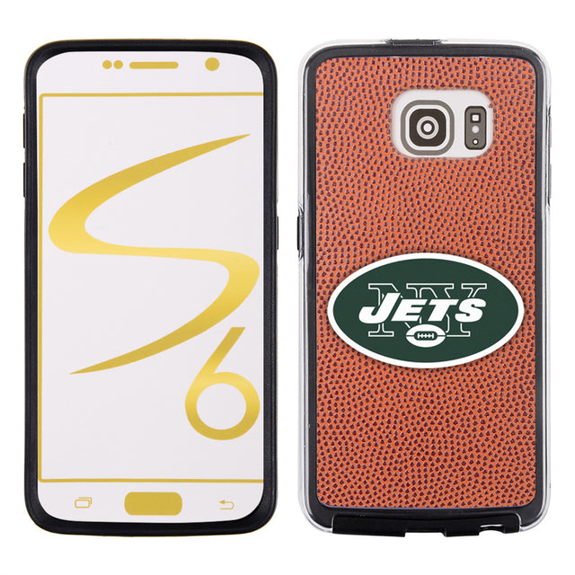 Funda para teléfono New York Jets con textura de grano de piedra y diseño clásico de fútbol para Samsung Galaxy S6 CO