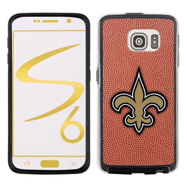 Funda para teléfono New Orleans Saints con textura de grano de piedra y diseño clásico de fútbol para Samsung Galaxy S6 CO