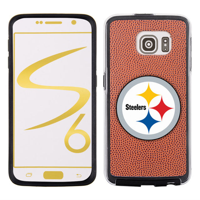 Funda para teléfono de los Pittsburgh Steelers con textura de grano de piedra y diseño clásico de fútbol para Samsung Galaxy S6 CO