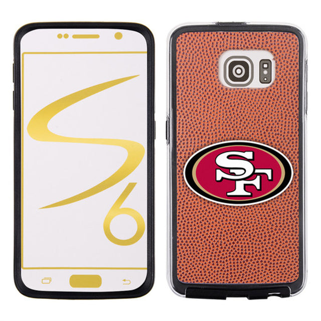 Funda para teléfono de los San Francisco 49ers con textura de grano de piedra y diseño clásico de fútbol para Samsung Galaxy S6 CO