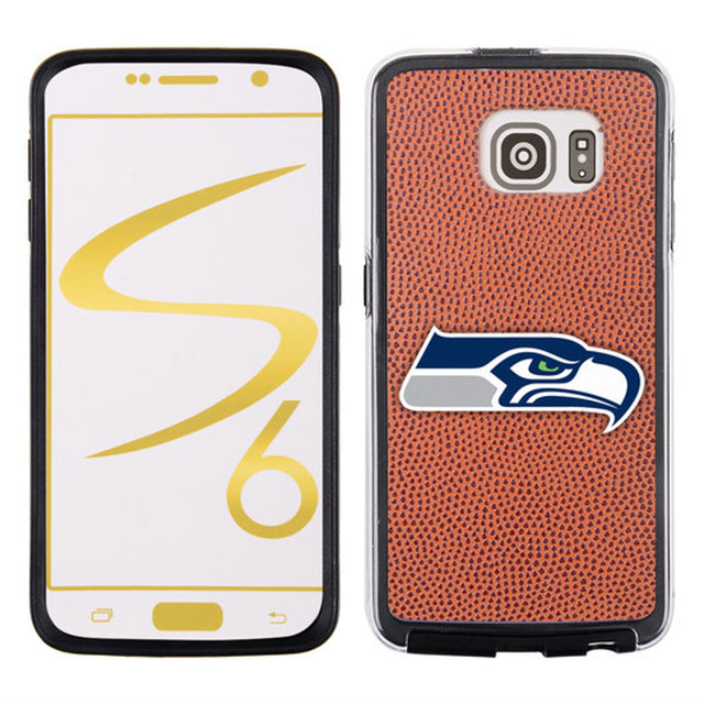 Funda para Samsung Galaxy S6 con textura granulada y diseño clásico de fútbol de los Seattle Seahawks