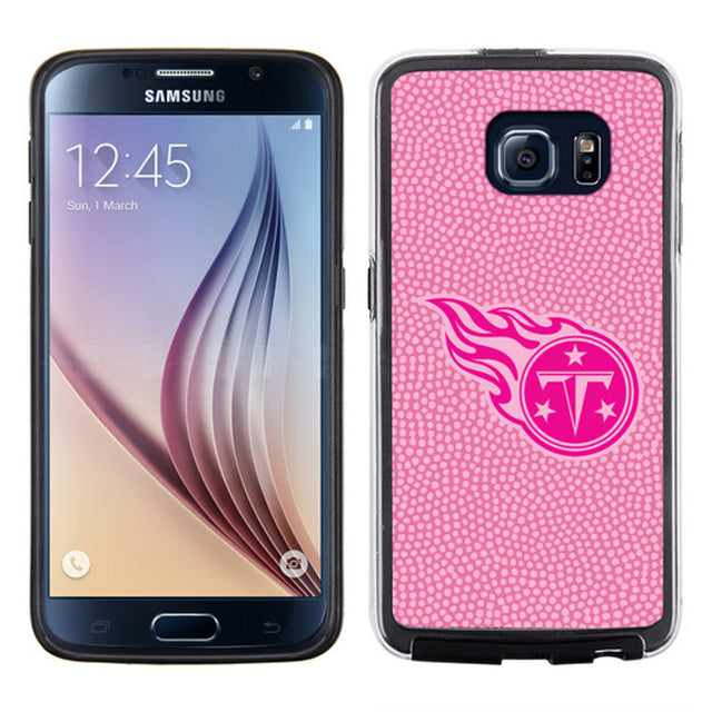 Funda para teléfono Tennessee Titans con textura de grano de piedra y diseño de fútbol rosa para Samsung Galaxy S6 CO