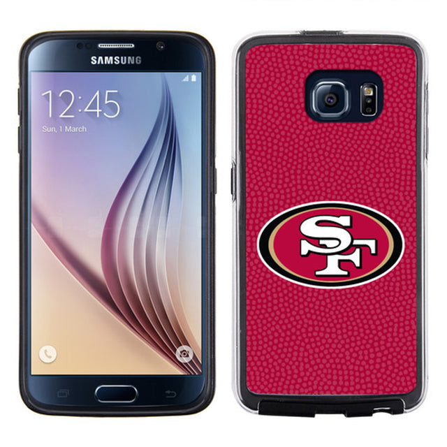 Funda para teléfono con diseño de los San Francisco 49ers con colores del equipo y textura granulada para Samsung Galaxy S6 CO