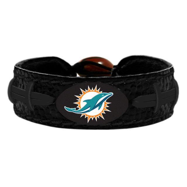 Pulsera de los Miami Dolphins Color del equipo Tonal Negro Fútbol CO