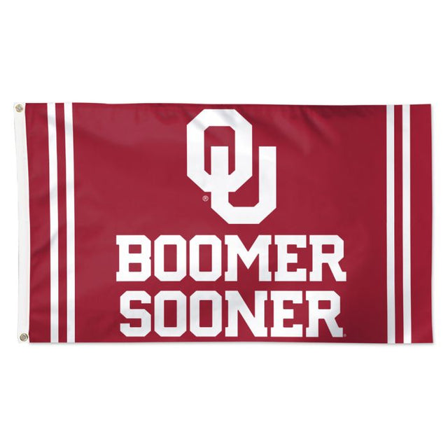 Bandera con lema de los Oklahoma Sooners: lujosa, 3 x 5 pies