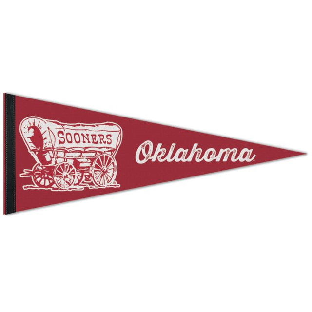 Banderín premium de la mascota de Oklahoma Sooners de 12" x 30"