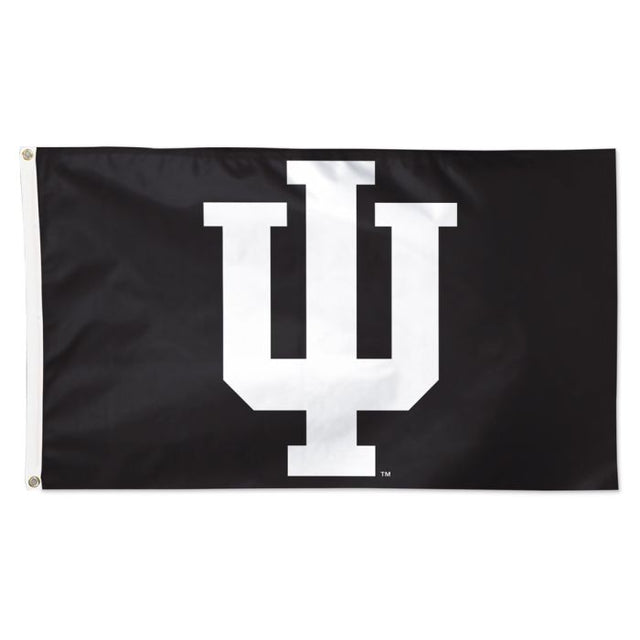 Bandera de los Indiana Hoosiers con fondo negro - Deluxe 3' X 5'