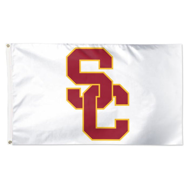 USC Trojans WHITE BACKGROUND Flag - Deluxe 3' X 5'