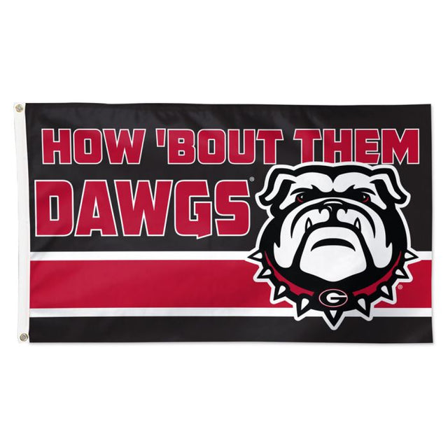 Georgia Bulldogs SLOGAN Flag - Deluxe 3' X 5'