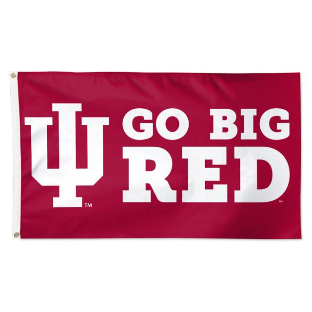 Bandera con lema de los Indiana Hoosiers: Deluxe, 3' x 5'