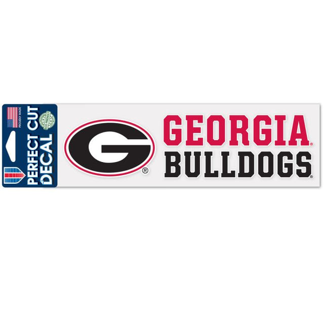 Georgia Bulldogs Stacked Design Perfect Cut Decals 3" x 10"