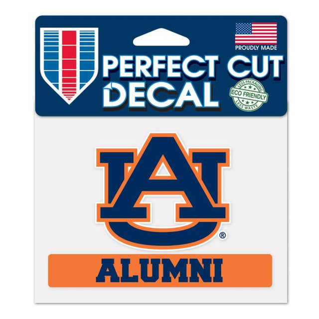 Calcomanía de color de corte perfecto de exalumnos de Auburn Tigers de 4,5" x 5,75"