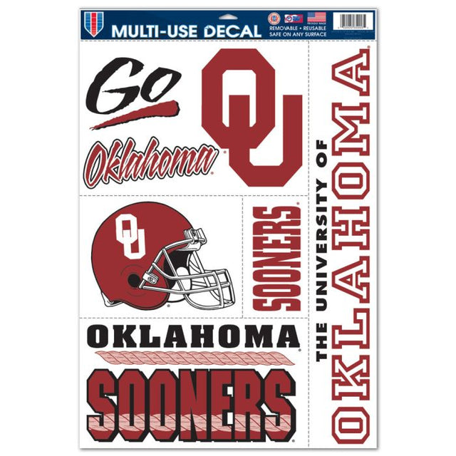 Calcomanía multiusos de Oklahoma Sooners, 11" x 17"