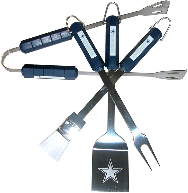 Juego de utensilios para barbacoa de los Dallas Cowboys, 4 piezas