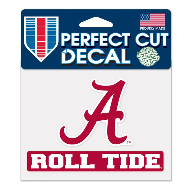 Calcomanía de color de corte perfecto de Alabama Crimson Tide Roll Tide de 4,5" x 5,75"