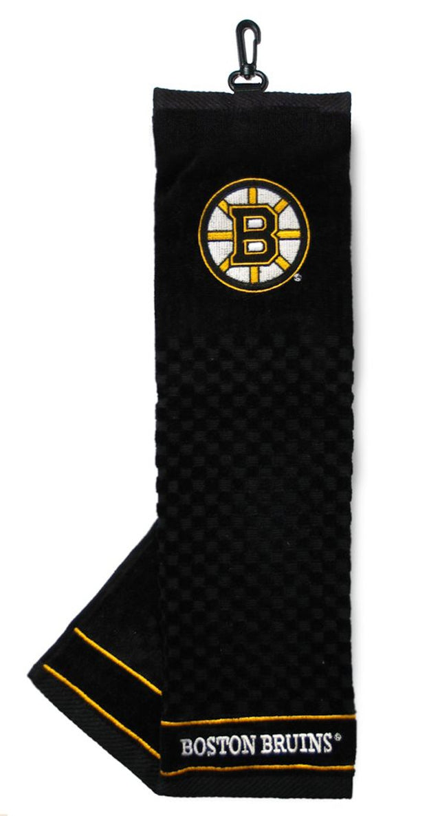 Toalla de golf de los Boston Bruins bordada de 16 x 22 pulgadas