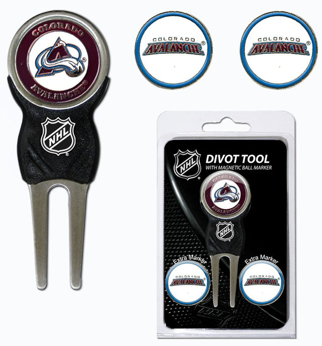 Colorado Avalanche Golf Divot Tool with 3 Markers