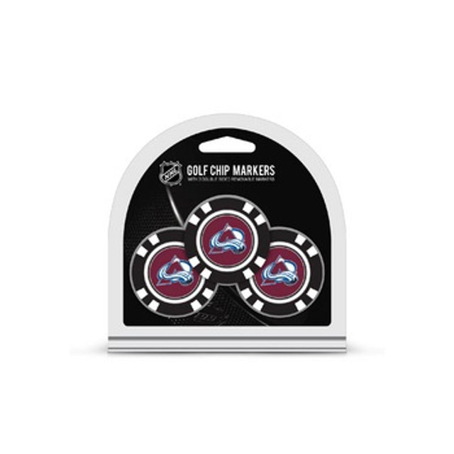 Colorado Avalanche Golf Chip with Marker 3 Pack