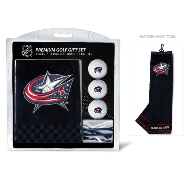 Juego de regalo de golf Columbus Blue Jackets con toalla bordada