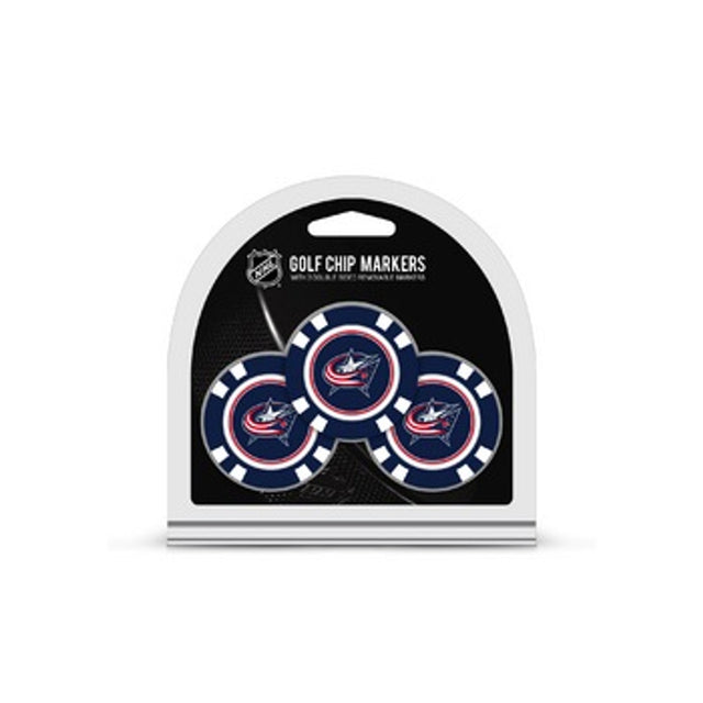 Columbus Blue Jackets Golf Chip with Marker 3 Pack