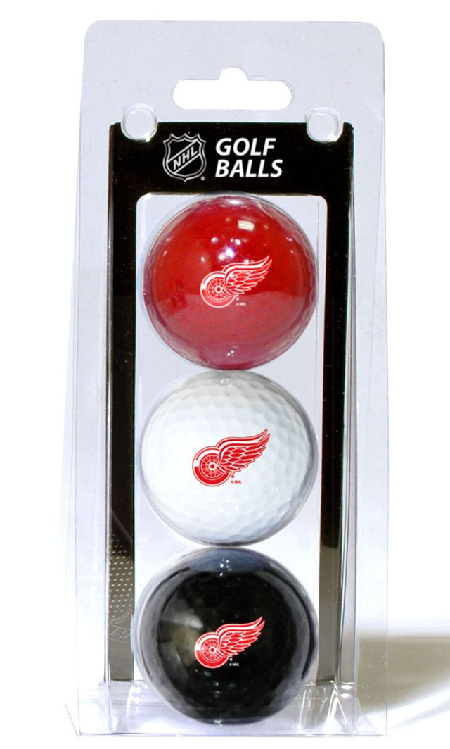 Paquete de 3 pelotas de golf de los Detroit Red Wings