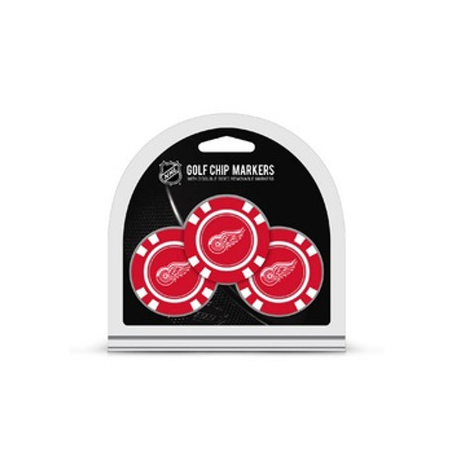 Detroit Red Wings Golf Chip with Marker 3 Pack