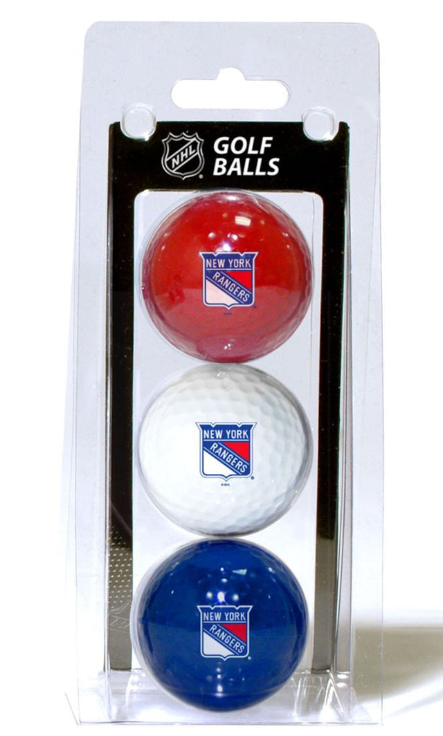 Paquete de 3 pelotas de golf de los New York Rangers