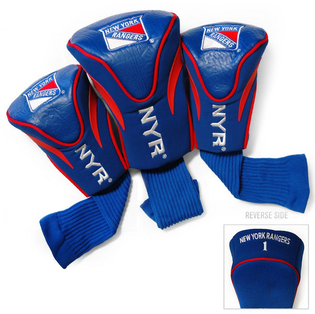 Juego de fundas para palos de golf New York Rangers, 3 piezas, estilo contorno