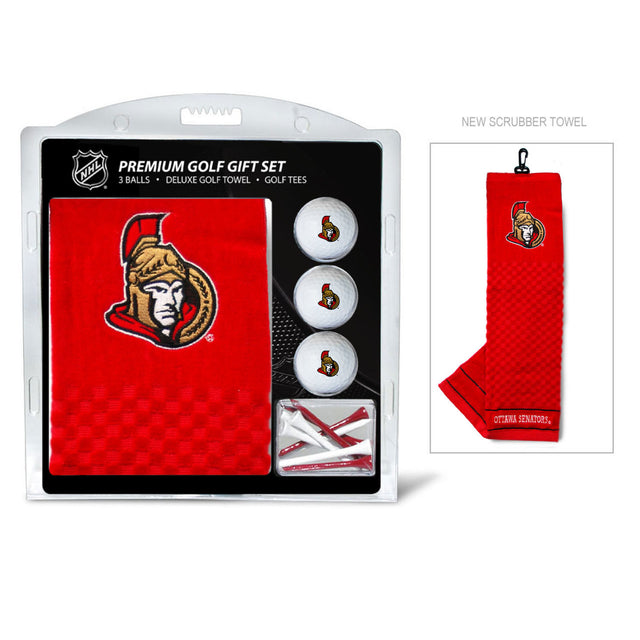 Juego de regalo de golf con toalla bordada de los Ottawa Senators