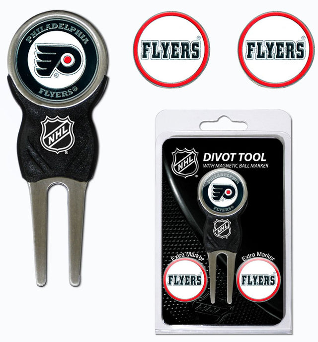 Philadelphia Flyers Golf Divot Tool with 3 Markers