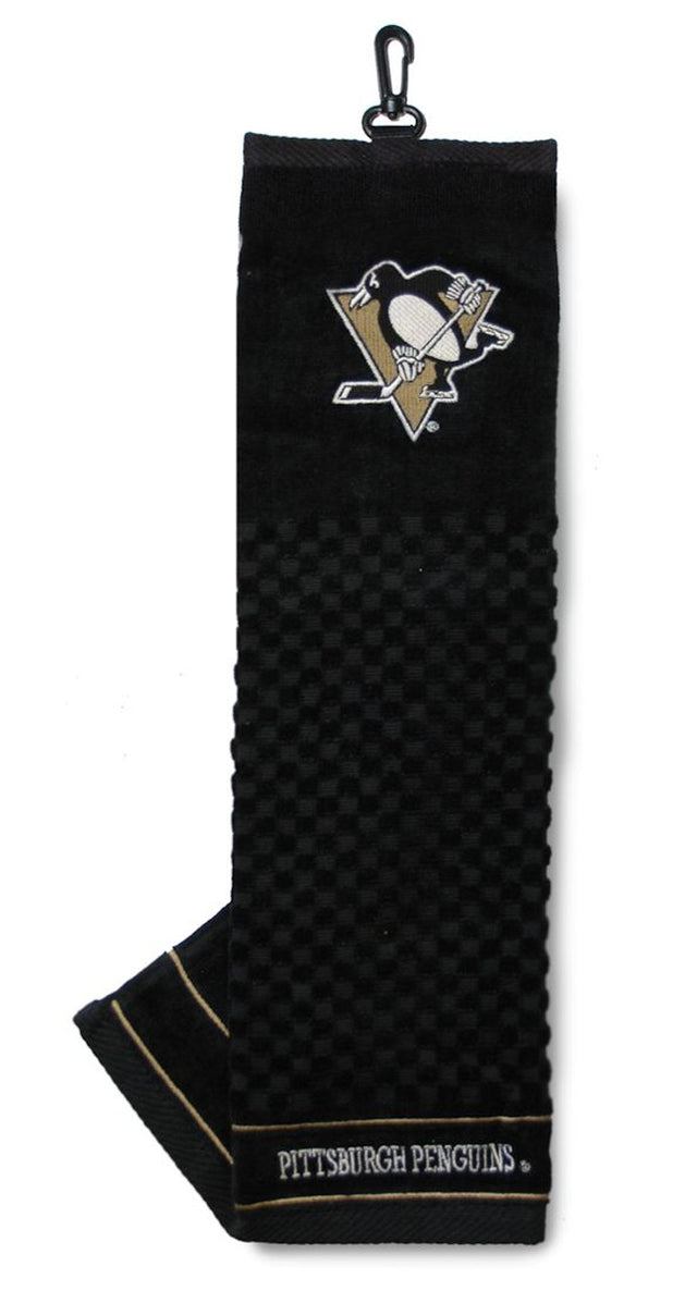 Toalla de golf de los Pittsburgh Penguins bordada de 16 x 22 pulgadas