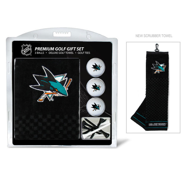 Set de regalo de golf de los San Jose Sharks con toalla bordada