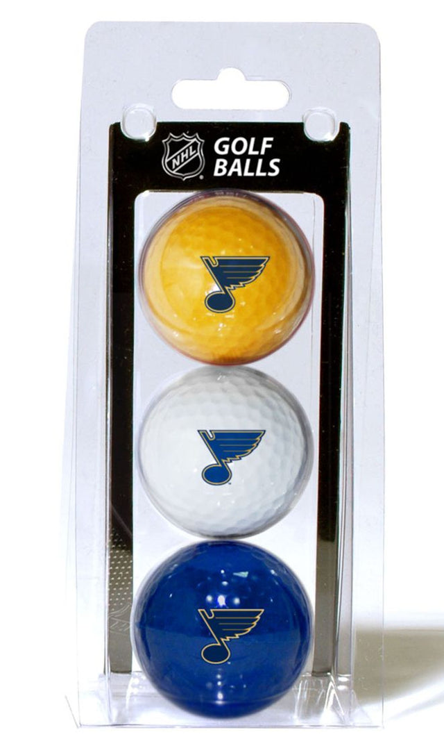 Paquete de 3 pelotas de golf de St. Louis Blues