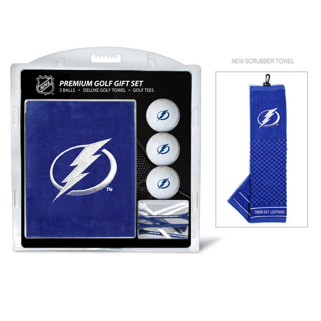 Juego de regalo de golf Tampa Bay Lightning con toalla bordada