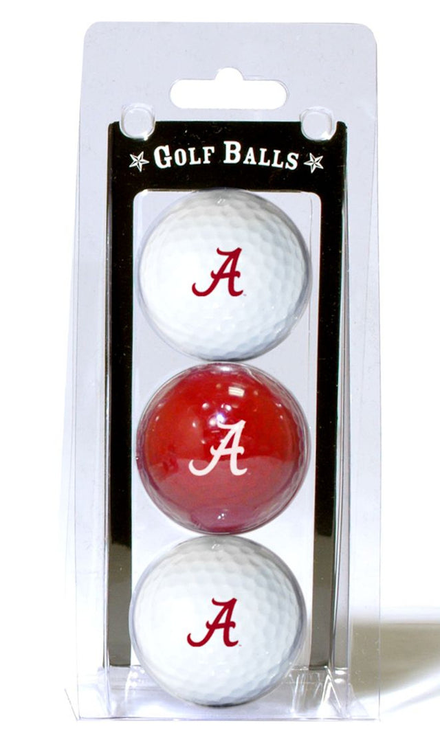 Paquete de 3 pelotas de golf Alabama Crimson Tide