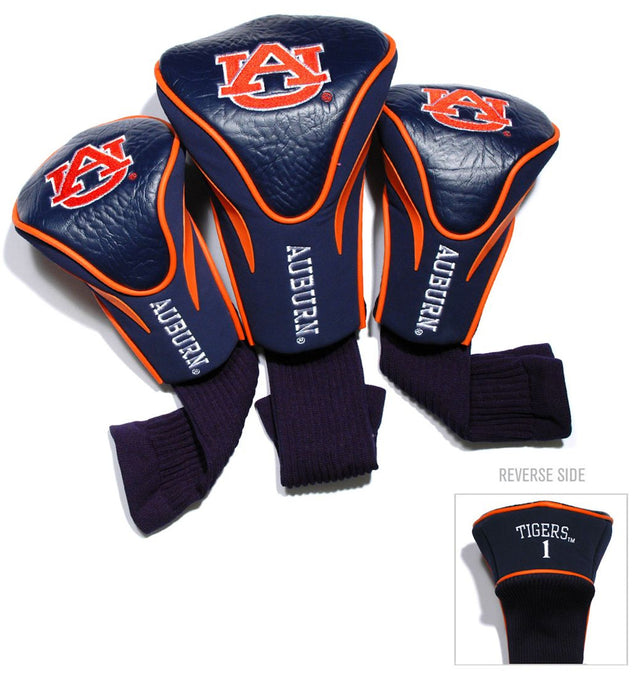 Juego de fundas para cabeza de palo de golf Auburn Tigers de 3 piezas