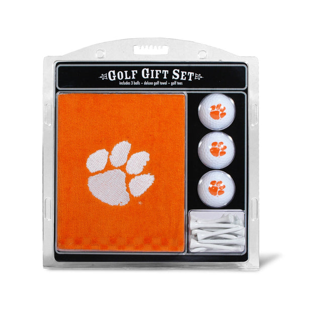 Juego de regalo de golf de los Clemson Tigers con toalla bordada