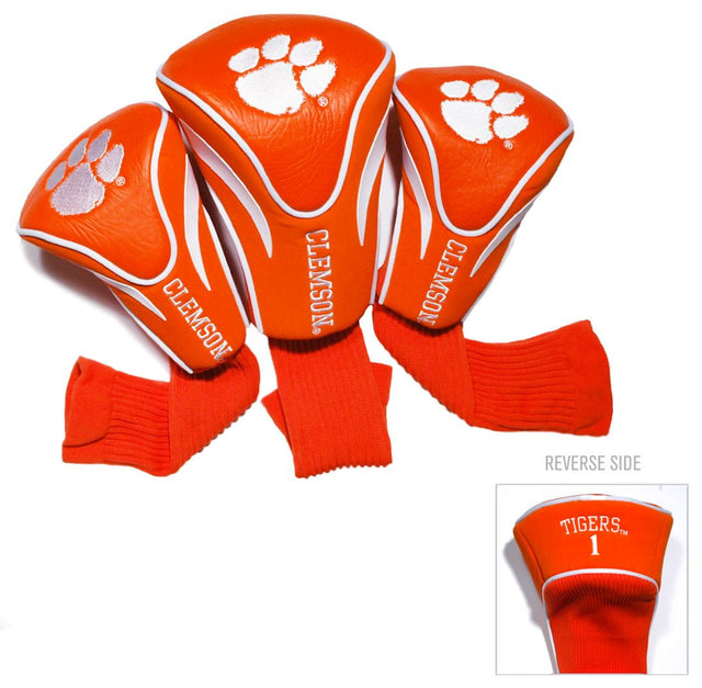 Clemson Tigers Golf Club 3 Piece Contour Headcover Set